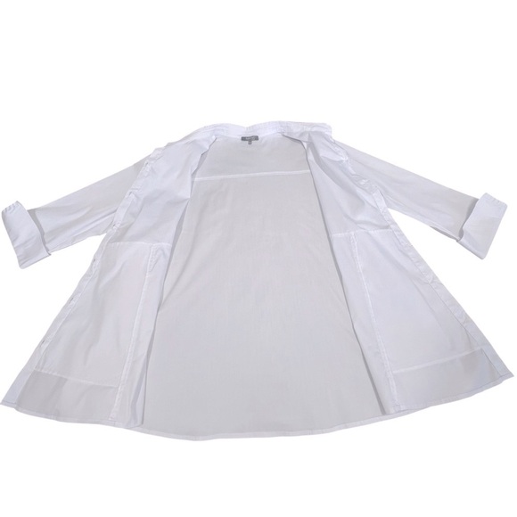 HABITAT The One White Button Down Tunic Shirt Top With Pockets Women's Size L - Picture 10 of 16